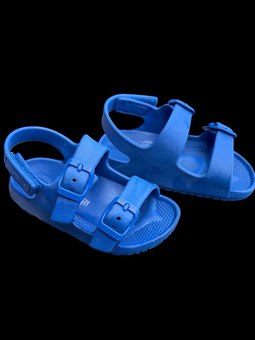 Kids Blue Adjustable Strap Sandals Unisex